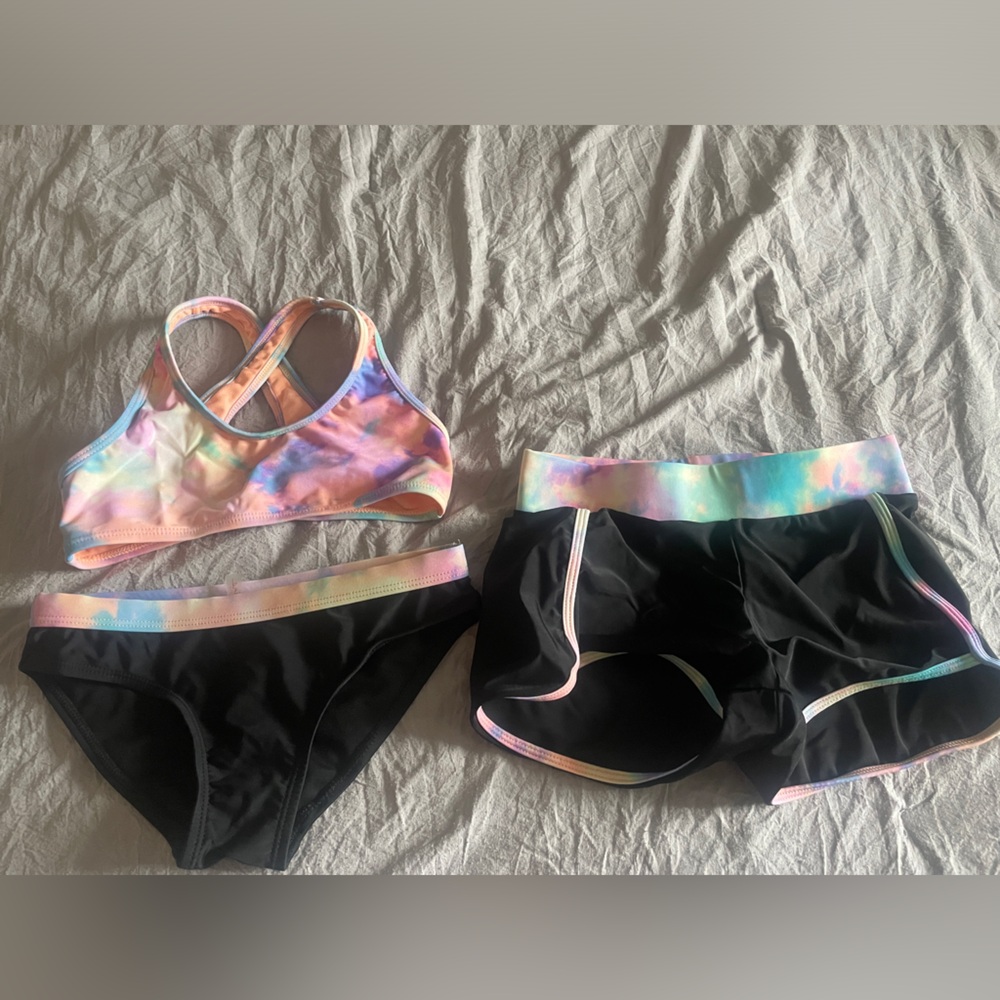 Swimming top + bottom with matching shorts